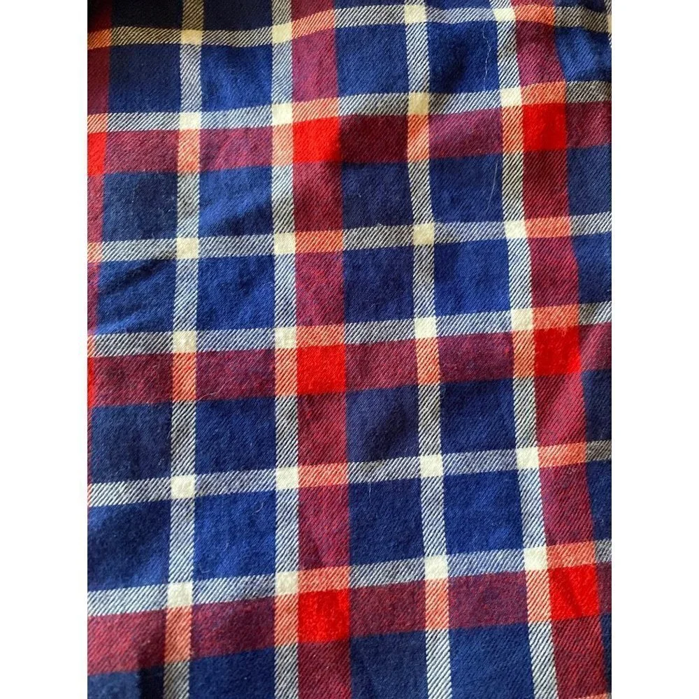 Ralph Lauren Boys XL Red‎ Blue Plaid Button Down Long Sleeve Shirt 18-20